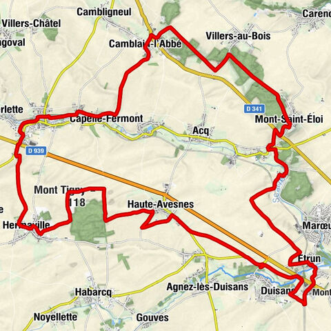 Aubigny-en-Artois - Église Saint-Georges - Mont Tigny - Mont César