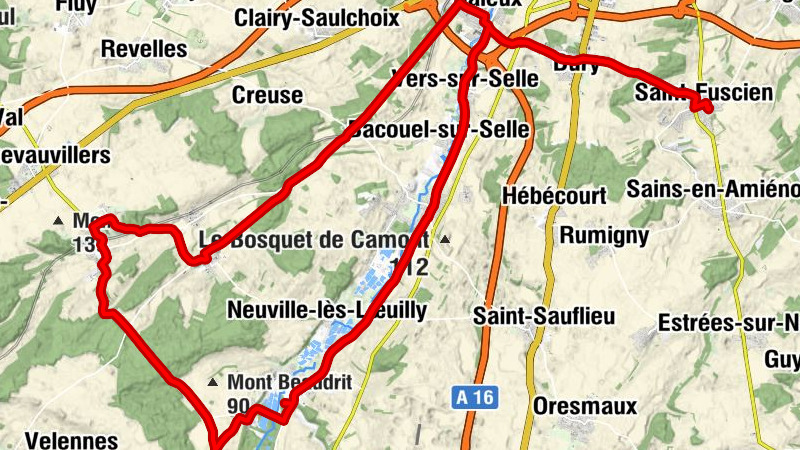 Saint-Fuscien - Mont Bar - Chapelle Notre-Dame de Bon Secours - Église Saint-Martin