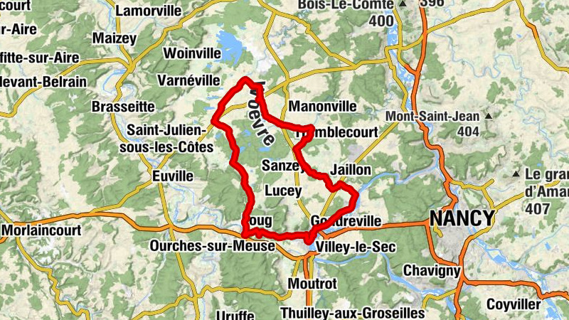 Vers Pré Champ Colin - Église Saint-Étienne - Église Saint-Gengoult - Église Saint-Élophe