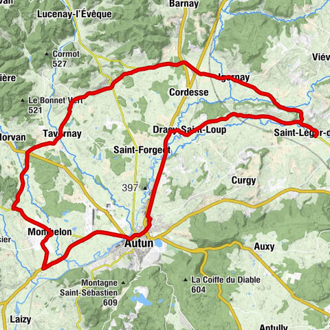 Saint-Léger-du-Bois - Église Saint-Symphorien - Château de Morcoux - Église Sainte-Jeanne-de-Chantal