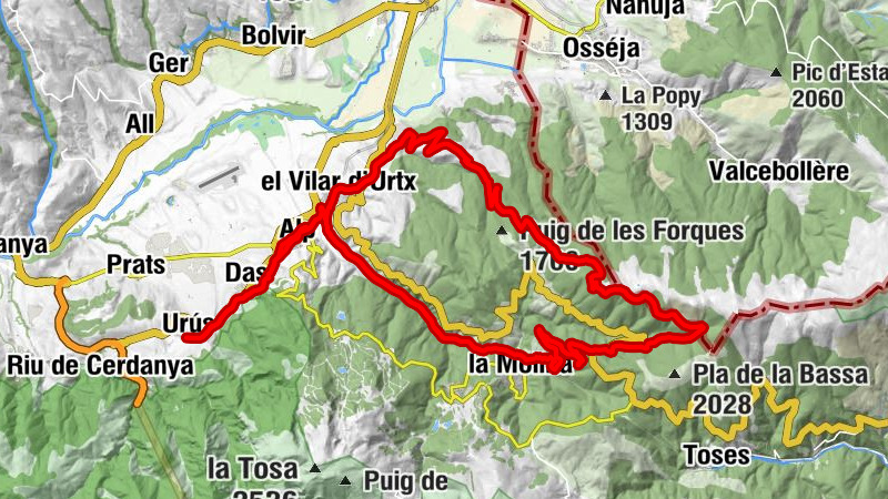 Urús - Santa Bàrbara de Das - Sant Pere d'Alp - Sant Martí