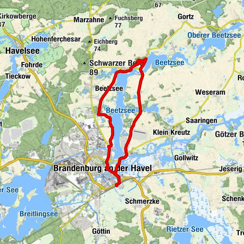 Brandenburg Hauptbahnhof - St. Petri - Hasselberg - St. Katharinen