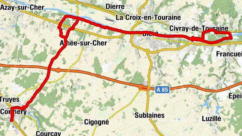 Cormery - La Montée de la Route - Faubourg Saint-Pierre - Église Saint-Martin