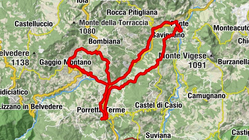 Gaggio Montano - Chiesa di San Bartolomeo - Monte Spiagge di Savignano - Santa Maria Maddalena