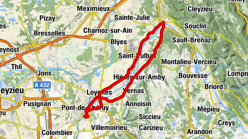 Pont-de-Chéruy - La plaine - Les Cinq Chemins Sud - Église Saint-Vulbas