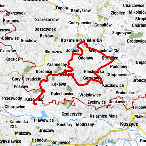 Kościelec - Kaplica - Kościół pw. Świętego Wojciecha Biskupa i Męczennika w Kościelcu - Kościół pw. Podwyższenia Krzyża Świętego