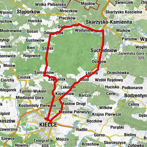 Sady - Baranowska - Sosnowica - Kielce