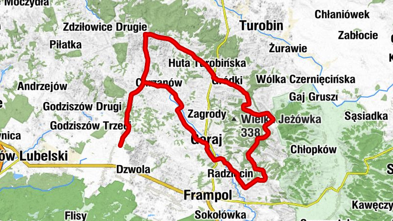 Branewka-Kolonia - Kościół pw. Narodzenia Najświętszej Maryi Panny - Kościół św. Izydora - Świniarki