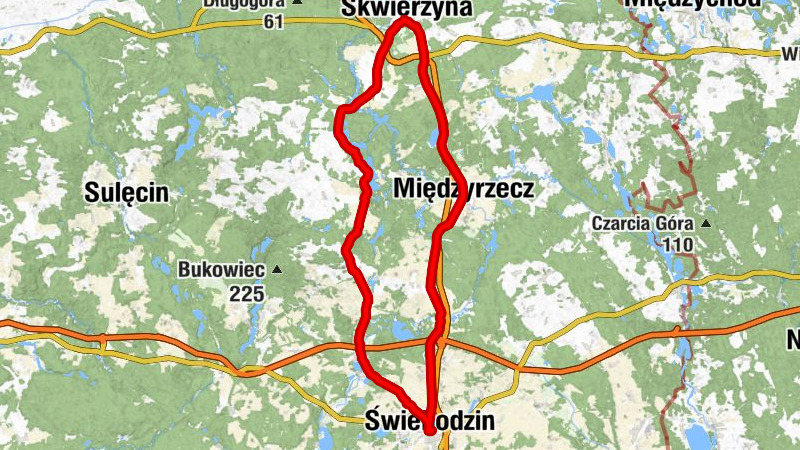 Skwierzyna - Góra Szubienica - Kościół pw. św. Jana Chrzciciela w Lubrzy - Kościół pw. Niepokalanego Poczęcia Najświętszej Maryi Panny