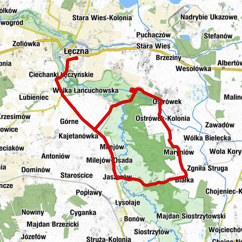 Łęczna - Ciechanki Łęczyńskie - Kościół pw. św. Izydora i Niepokalanego Serca NMP w Ciechankach Łęczyńskich - Kościół pw. Wniebowzięcia Najświętszej Maryi Panny i św. Antoniego z Padwy w Milejowie