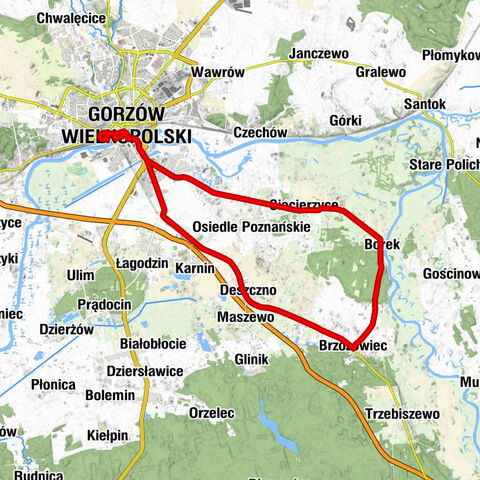 Gorzów Wielkopolski - Kościół Chrystusa Króla - Kościół pw. Podwyższenia Krzyża Świętego w Deszcznie - Katedra Wniebowzięcia NMP w Gorzowie Wielkopolskim