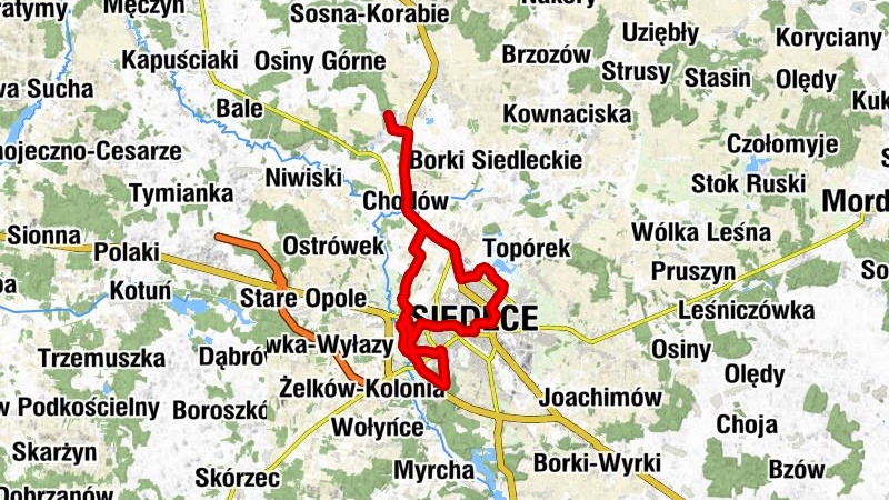 Wola Suchożebrska - Zajazd Chodowiak - Kaplica dojazdowa - Kościół pw. Świętego Stanisława Biskupa i Męczennika