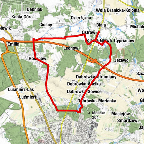 Biała - Kolonia Głowa - Zgierz - Kaplica
