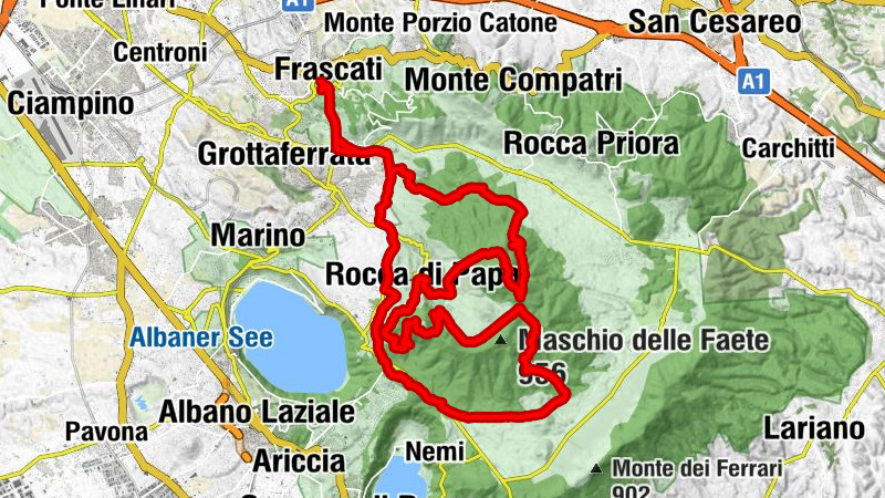 Frascati - Colle Iano - Santuario della Madonna del Tufo - Colle Giovannone