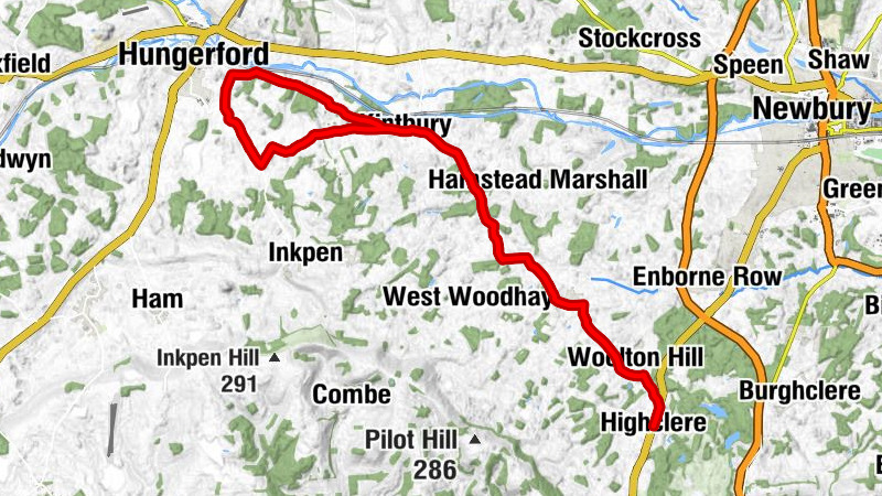 Highclere - Woolton Hill - Ball Hill - Hungerford