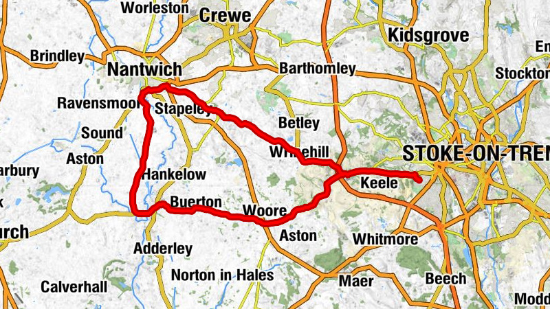 Newcastle-under-Lyme - Audlem Methodist Church - Saint James the Great - All Saint's Church