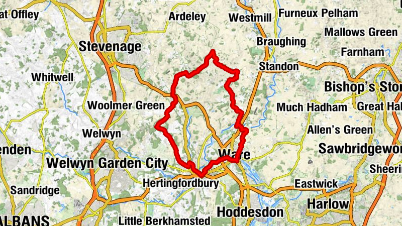 London - Trenchern Hills - King's Hill - Ware