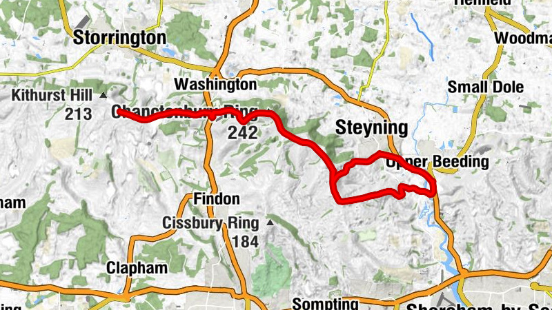 Washington - Chanctonbury Ring - Barnsfarm Hill - Bramber