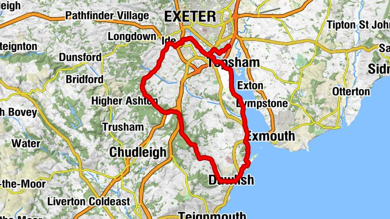 Newcourt - Topsham - Powderham Church - Dawlish Baptist Church