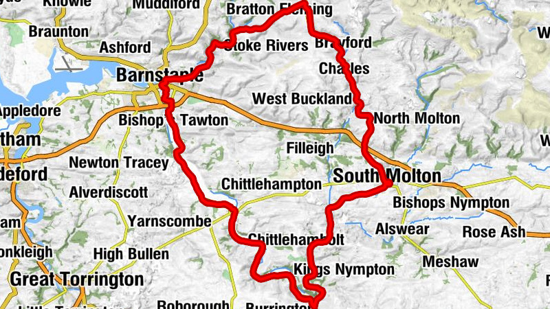 South Molton - Clapworthy - Umberleigh - Barnstaple