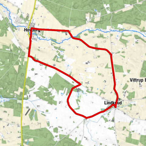 Lindknud - Hovborg - Hovborg Kro - Okslund