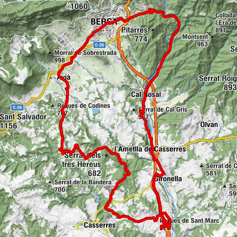 Càmping Gironella - Roques de Sant Marc - Sant Bartomeu - Berga