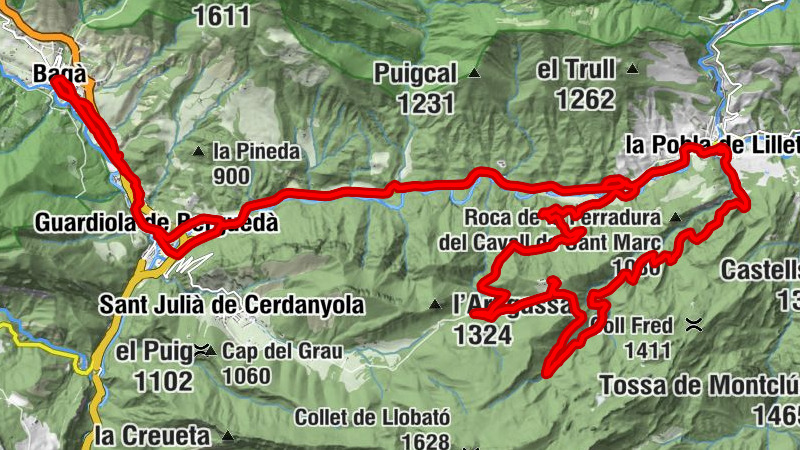 la Baguetina - Sant Llorenç - Santa Maria - Bagà