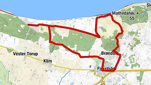 Thorup Strand - Grønnestrand - Skurrebakke - Brøndum