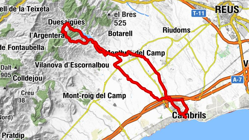 Cambrils - Montbrió del Camp - Riudecanyes - Santa Maria
