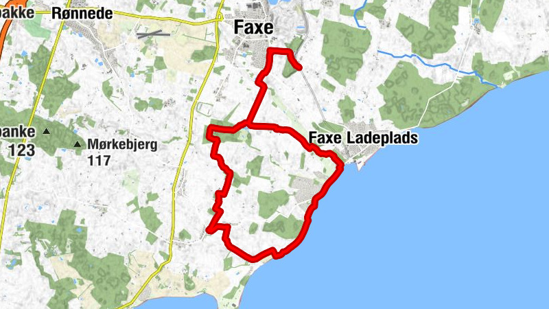 Faxe Syd - Faxe - Blåbæks Mølle - Hugkrog
