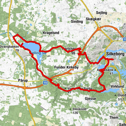 Silkeborg - Karlshøj - Dværgbakken - Silkeborg Baptistkirke