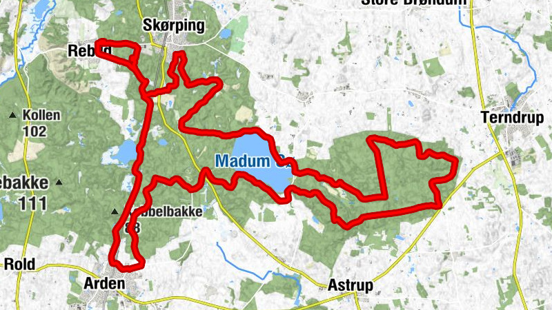 Rebild - Dronningbjerge - Madum Hoved - Skovhuse