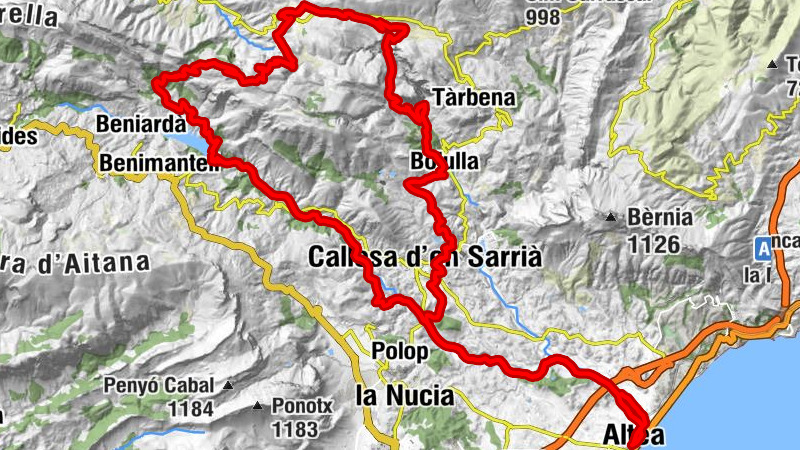 Garganes - Casa Mika el Molinet - Penyó Gelat - Altea