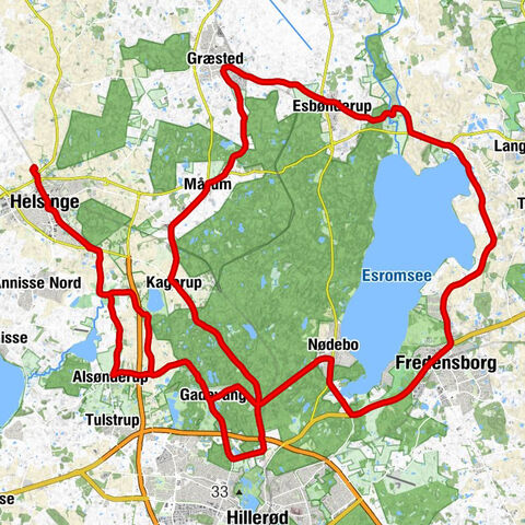 Troldebakkerne - Helsinge - Hillerød - Fredensborg
