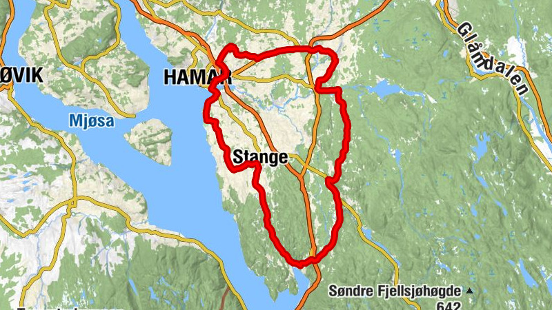 Ingeberg - Hveberg - Hamar - Stange