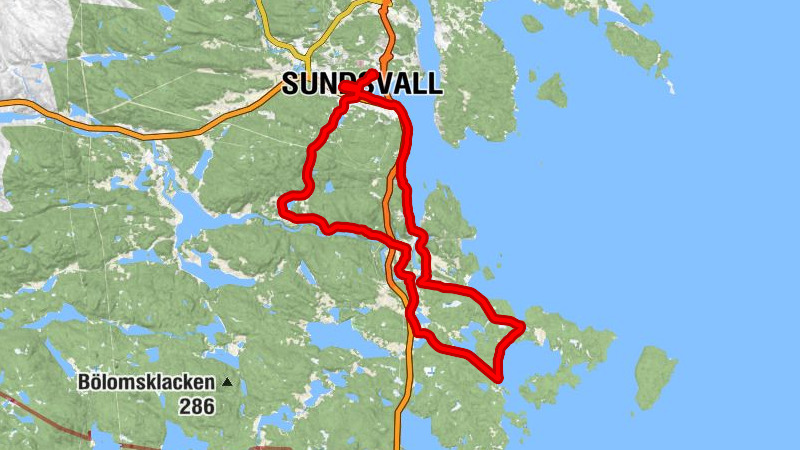 Haga centrum - Sundsvall - Svartviks kykra - Kvissle kapell