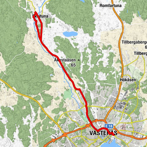 Västerås - Östermalm - Nackby - Skultuna