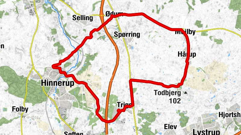 Trige - Grundfør - Hinnerup - Mejlby Kirke