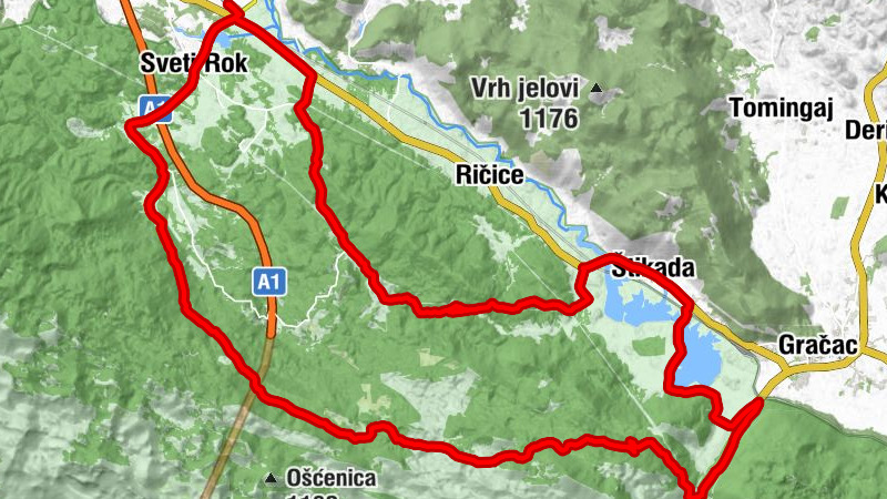 Lovinac - Ruka - Brdo Bajino - Mandžića brdo