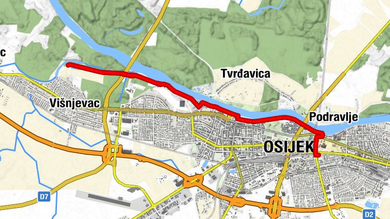 Osijek - Podravlje - Tvrđa - Gornji grad