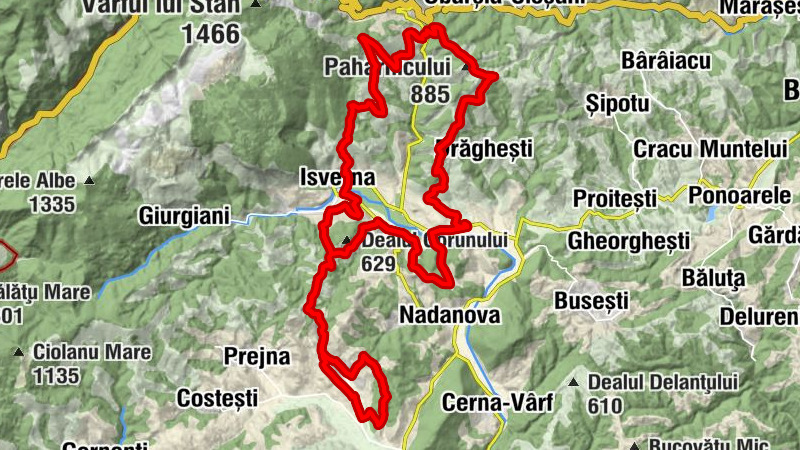 Isverna - Biserica Sfinții Voievozi - Biserica Gornovița - Dealul Fluerea
