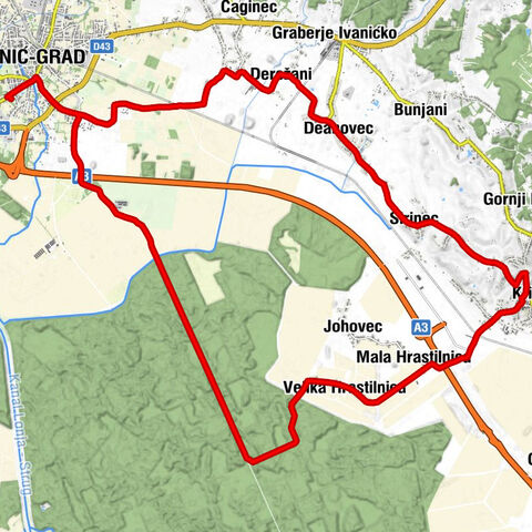 Breška Poljana - Ivanić-Grad - Velika Hrastilnica - Mala Hrastilnica