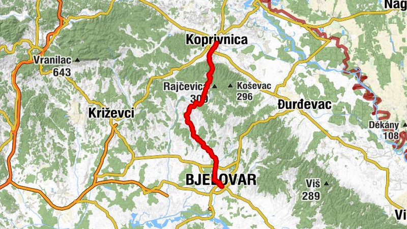 Bjelovar - Četvrt vila - Koprivnica