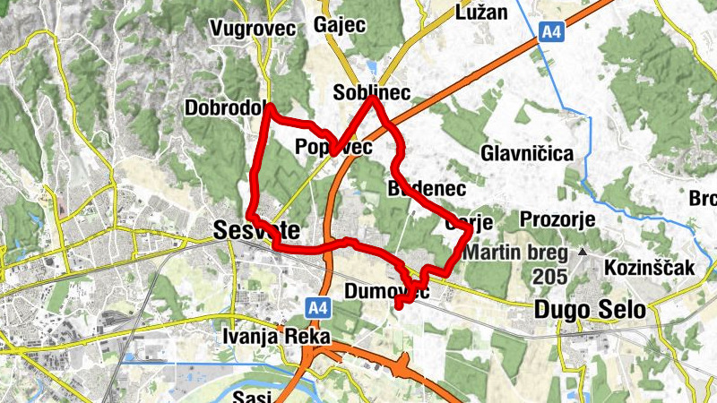 Dumovec - Sesvete - Cerje - Budenec