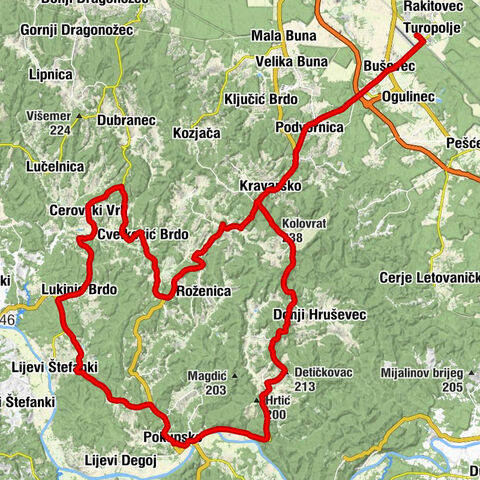 Turopolje - Glože - Kolovrat - Topolje