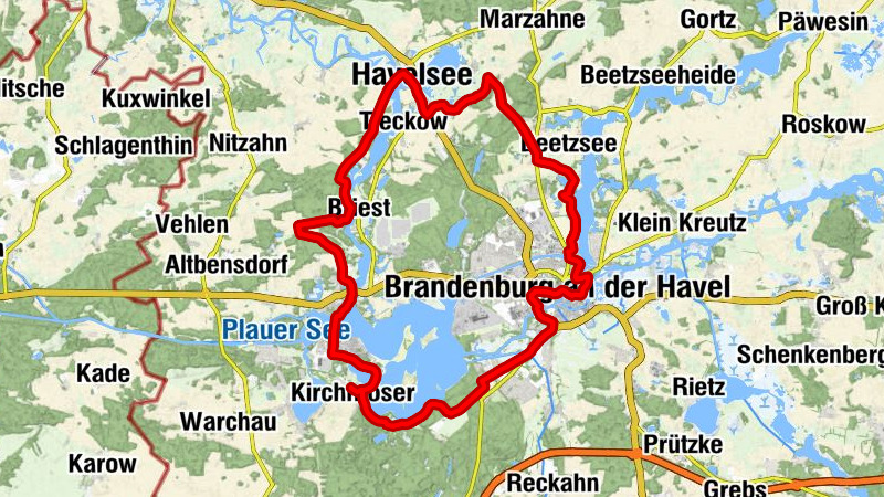 Kirchmöser - Mühlenberg - Dorfkirche Fohrde - St. Petri