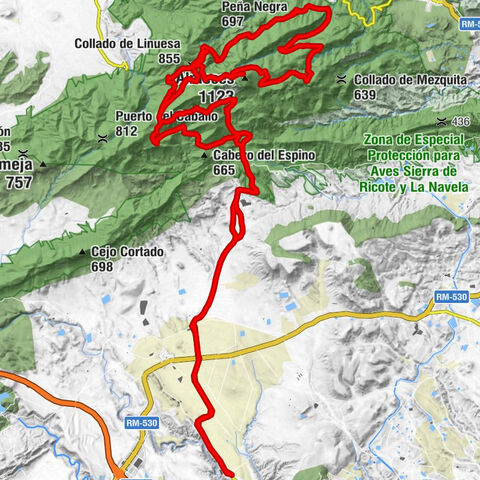 Antiguo apeadero Baños de Mula - Collado de Linuesa - Collado de las Ánimas - Almeces