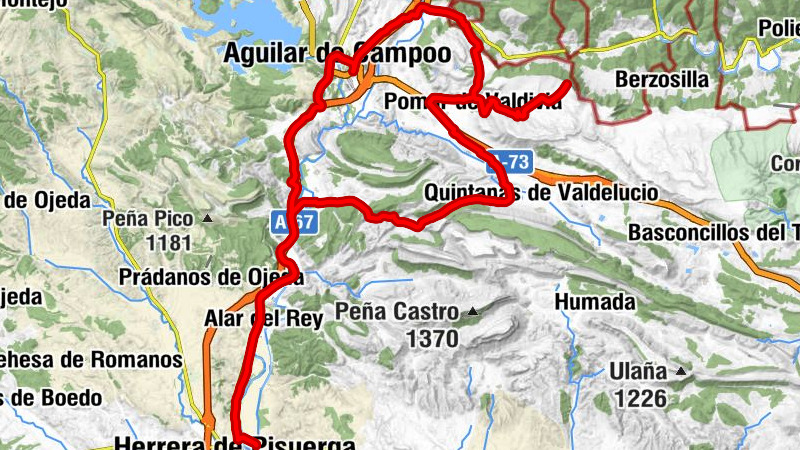 Herrera de Pisuerga - Restaurante la Cueva - Iglesia Nuestra Señora de la Asunción - Valcabado