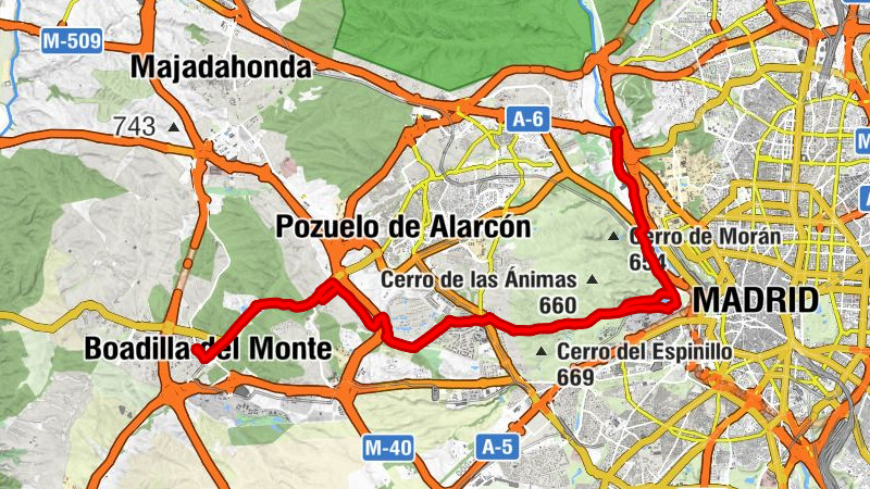 Boadilla centro - Boadilla del Monte - Iglesia de San Cristóbal - Restaurante Monte Alina