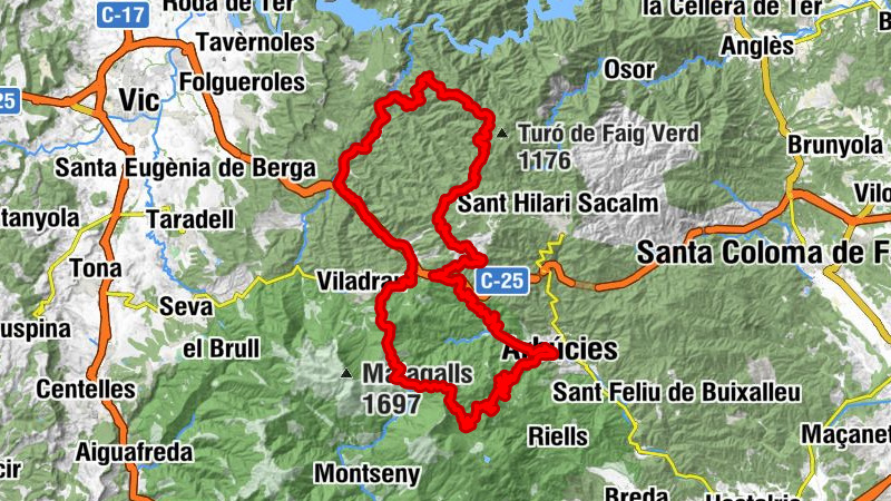 Turó d'en Miquelet - Sant Sadurní d'Osormort - Turó de la Guàrdia - Pla de la Beguda